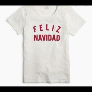J. Crew Feliz Navidad graphic tee Sz Small